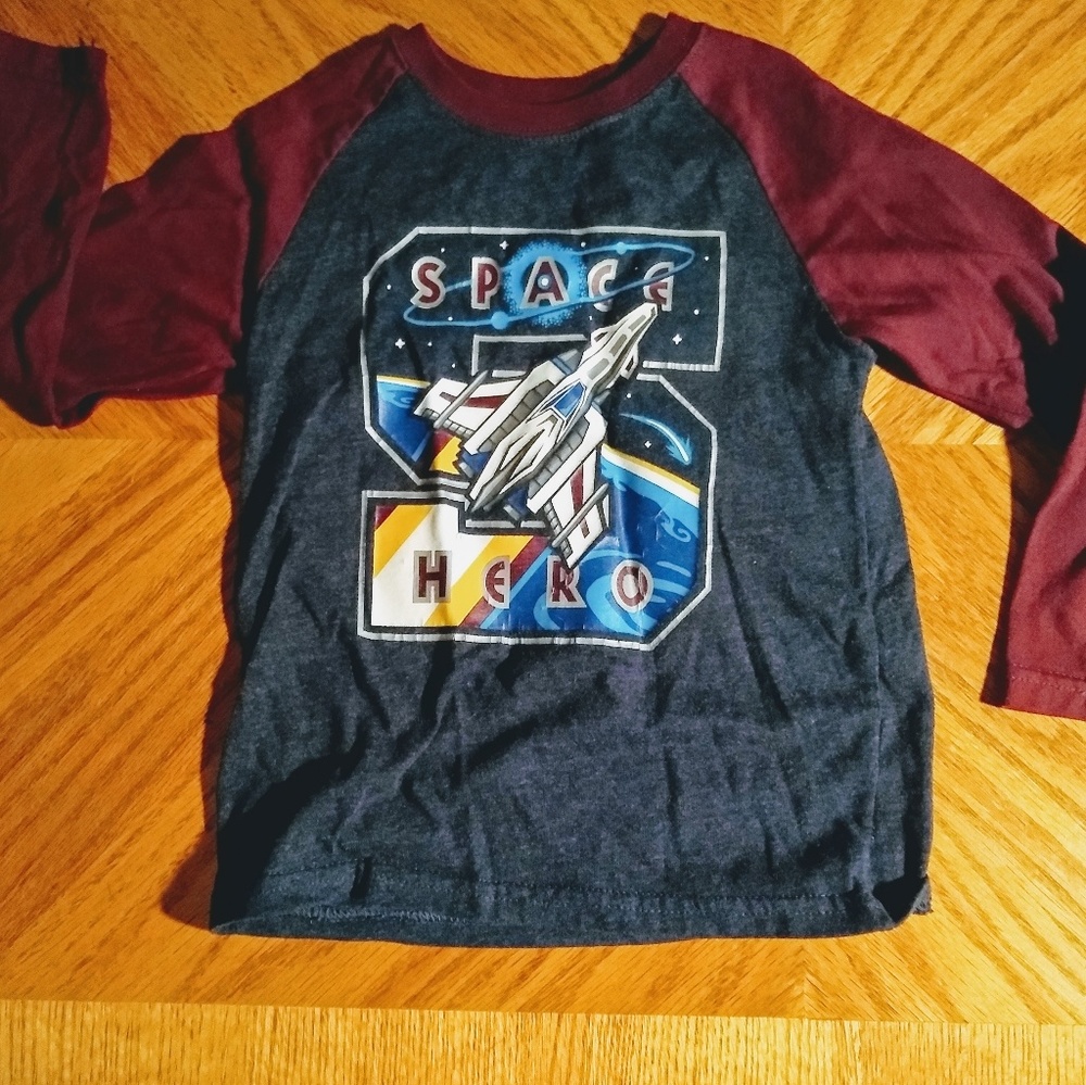 Grey 'Space Hero' Tee. B1-11